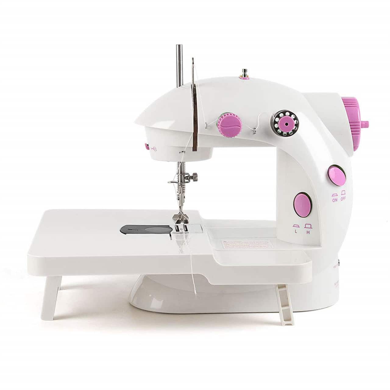 Haitral™ Cute Pink Flex-Speed Double-Thread Cordless Sewing Machine with Built-In Table